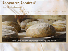 Tablet Screenshot of langsurer-landbrot.de